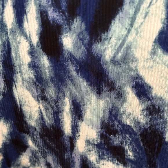 LuLaRoe Blue and White Tie-Dye Midi Dress - Picture 3 of 3